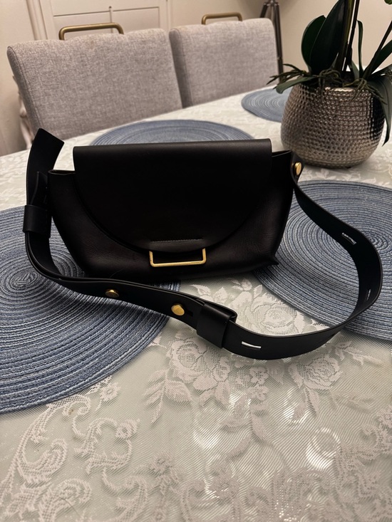 All Saints Handbags - ALLSAINTS Leather Adjustable Shoulder Bag with Gold Hardware